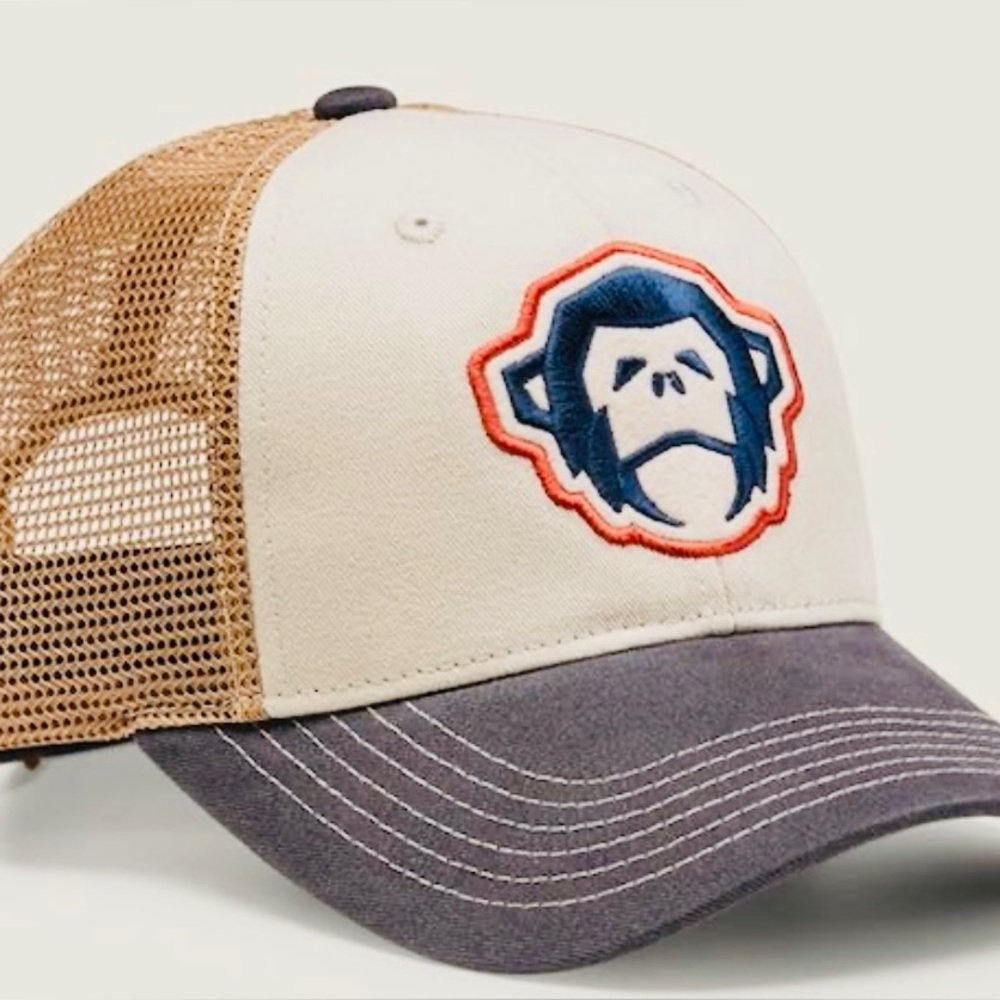 Howler Bros Beige & Brown Trucker Hat with Monkey Patch